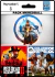 Portada del pack de videojuegos para PlayStation 5 que incluye Mortal Kombat 1, Red Dead Redemption II y College Football 25.