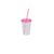 VASO TRANSPARENTE CON TAPA Y SORBETE COLOR en internet
