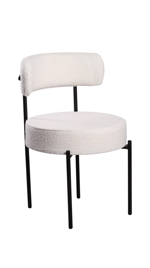 Cadeira Ivy em Bouclé para Sala de Jantar - comprar online