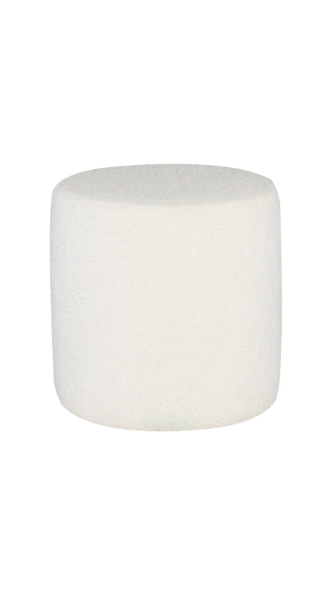Puff Redondo em Tecido Bouclé Basic - comprar online