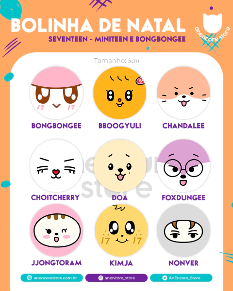 Bolinha de Natal Seventeen - Miniteen e BongBongee - comprar online