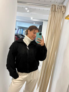 Campera con cuello de piel - comprar online