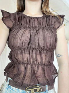 Blusa nido abeja y volados - Atrápame si puedes