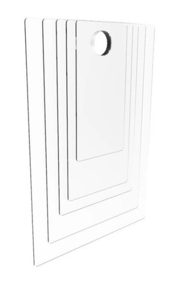 Kit Gabarito Acrílico com 5 peças de 2mm Cod.Al-402