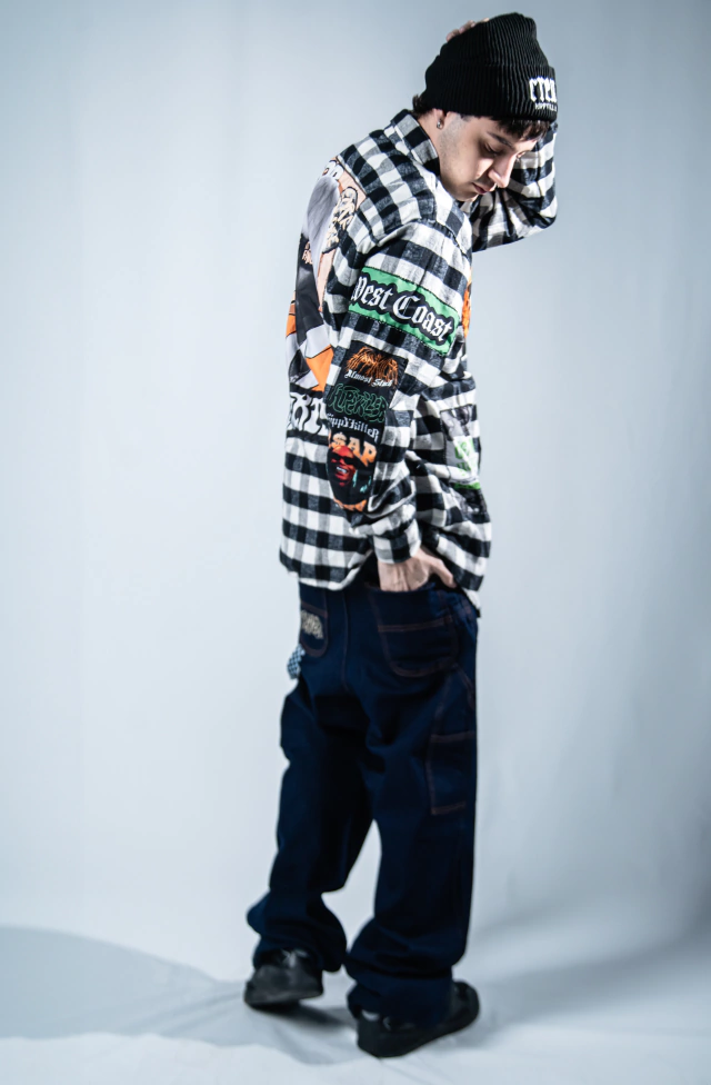 Camisa leñadora con parches de Hippy Killer Company — imagen 6