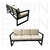 Conjunto de Sofá e Poltronas para área externa e interna - EJoin Móveis