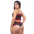 CONJUNTO SENSUAL RENDADO COM BOJO PRETO COM VERMELHO (APENAS M) - comprar online