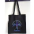 Tote Bag de gabardina negra - AZRIEL -