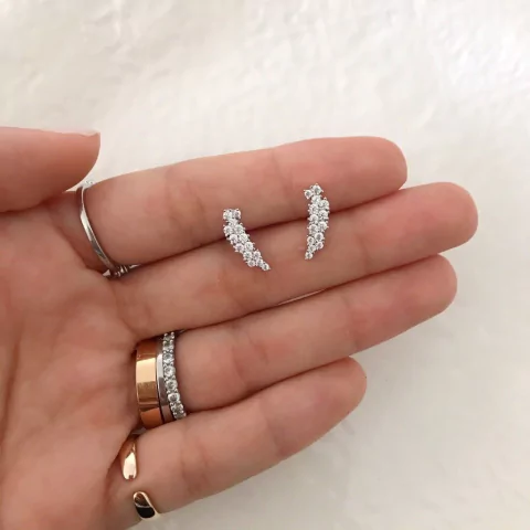 Brinco cadente prata 925