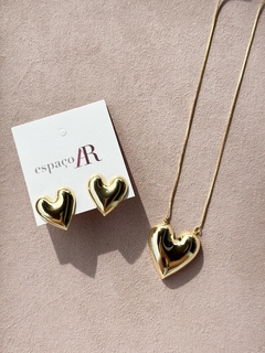 Conjunto coração maciço - comprar online