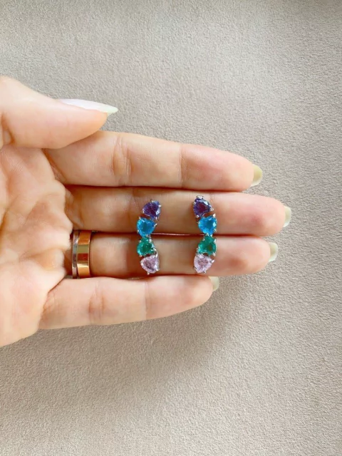 Ear cuff quatro corações