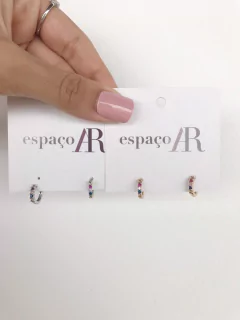 Argolinhas quadradas Rainbow - comprar online