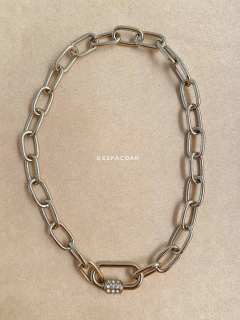 Mosquetão Glan prateado 