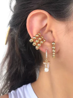 Mini argolinhas dentinho com pérolas - comprar online