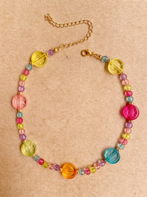 colar colorido smiles transparentes