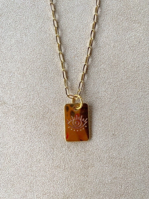 Pingente placa olho grego 