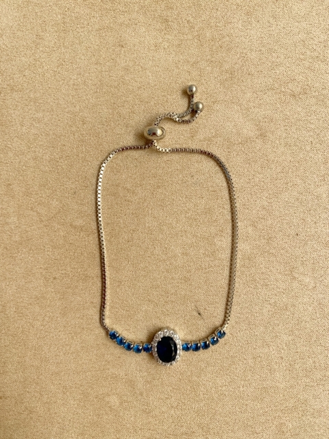 pulseira com pedra safira