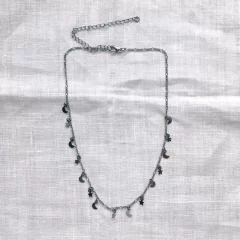 Colarzinho lua e estrela ródio