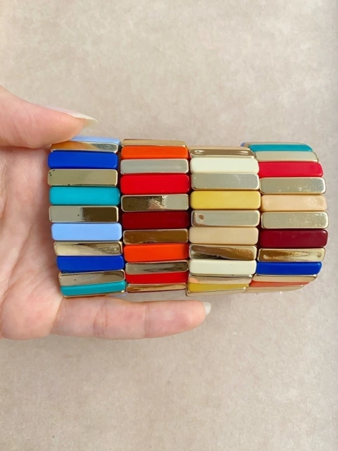 BEANGLES bracelete grosso brilhoso