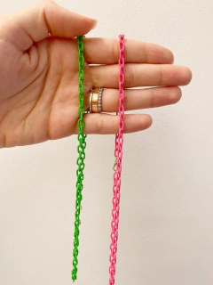 Colar mini correntes coloridas NEW  - comprar online