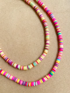 Colar discos coloridos NEW 