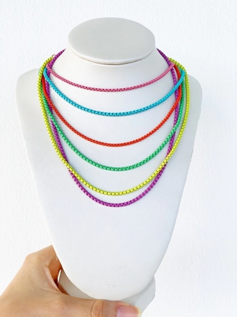 Colar mini elos fosco 