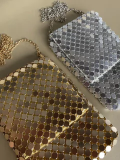 Bolsa malha brilhosa - comprar online