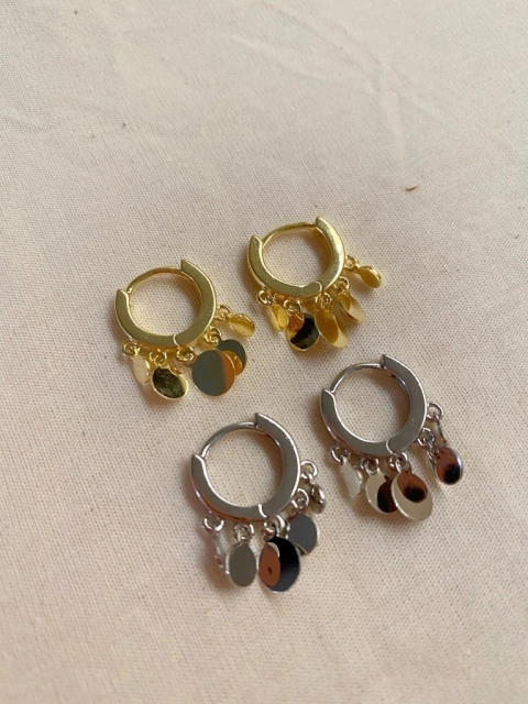 Mini argola franjas medalhas 