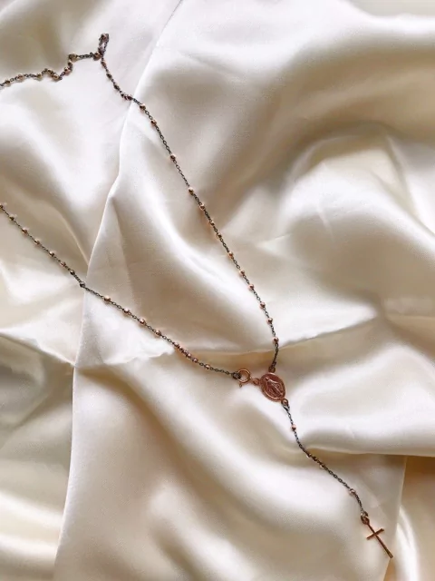 Tercinho rose gold e ródio negro