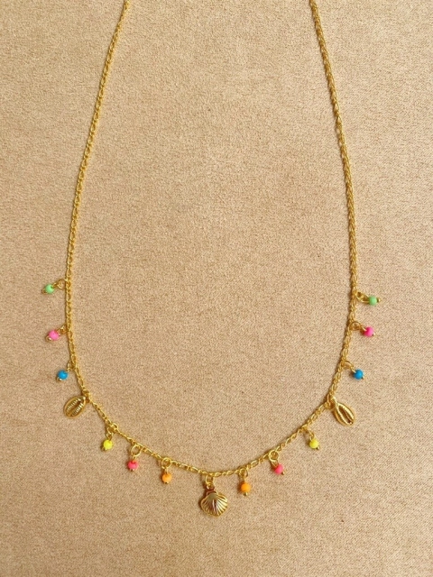 Colar mini conchinha com neon 