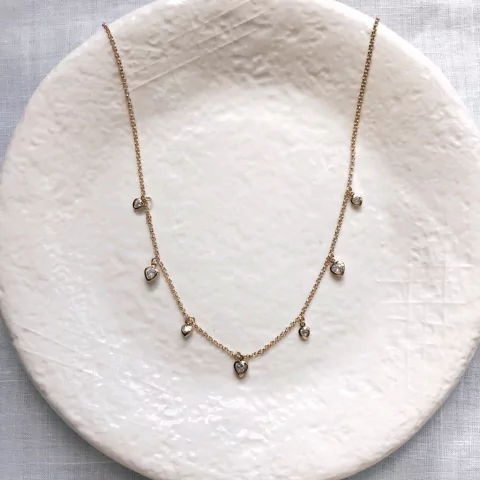 Colar pontos de luz coração