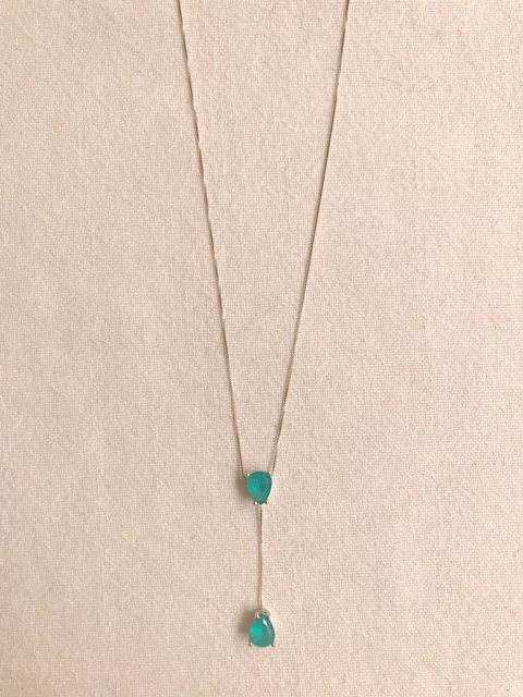 Gravatinha duas gotas turmalina