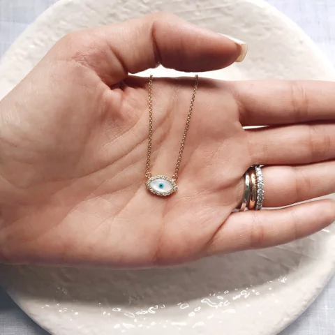 Colar olhinho grego transparente