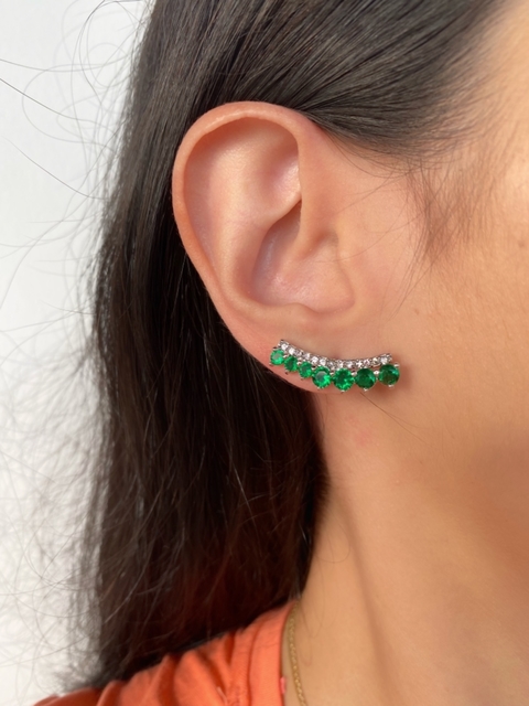 ear cuff redondo com brilhos