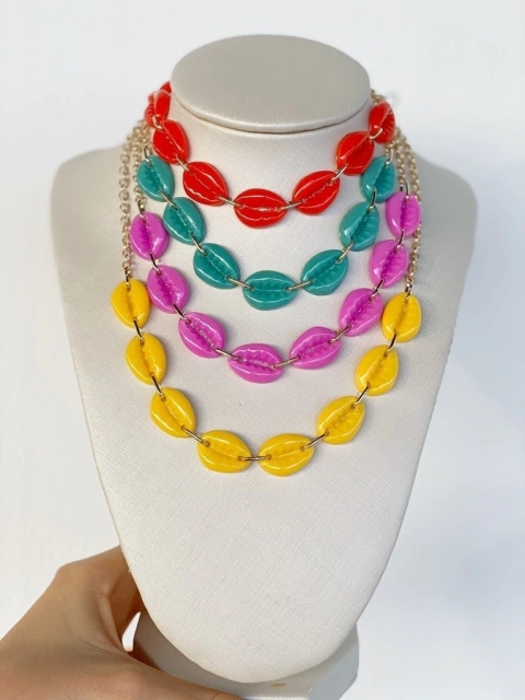 Choker búzios colors 