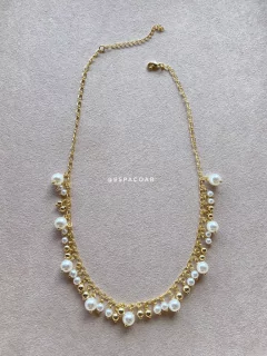 Colar mistura de pérolas 