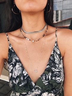 Choker corrente prateada - comprar online