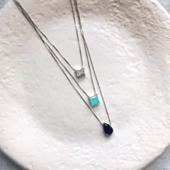 Colar três tons azul - comprar online