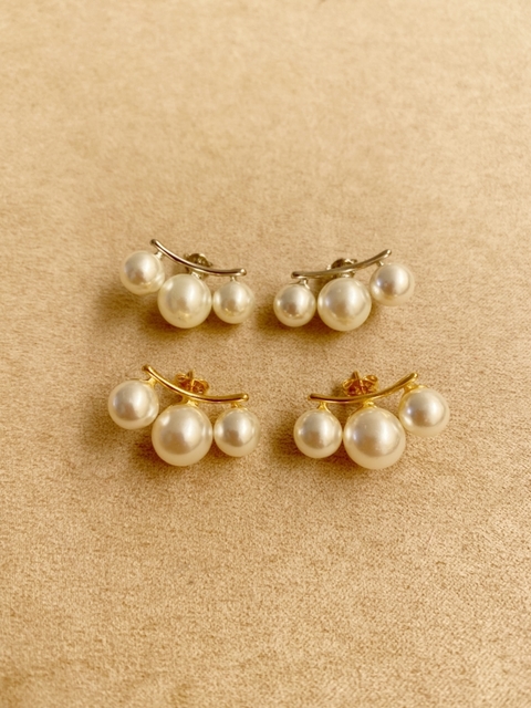ear cuff três pérolas