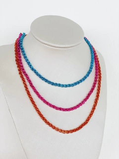 Colar mini elos tons vibrantes  - comprar online