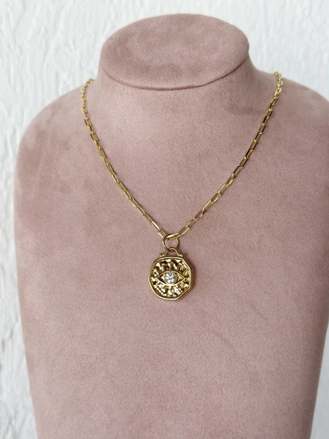 Colar olho grego martelado