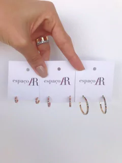 Argolas delicadas rainbow - comprar online