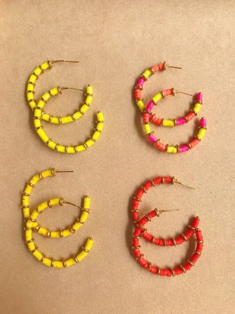 Argolas mini discos coloridos