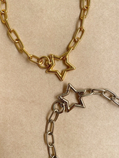 Colar mosquetão estrela