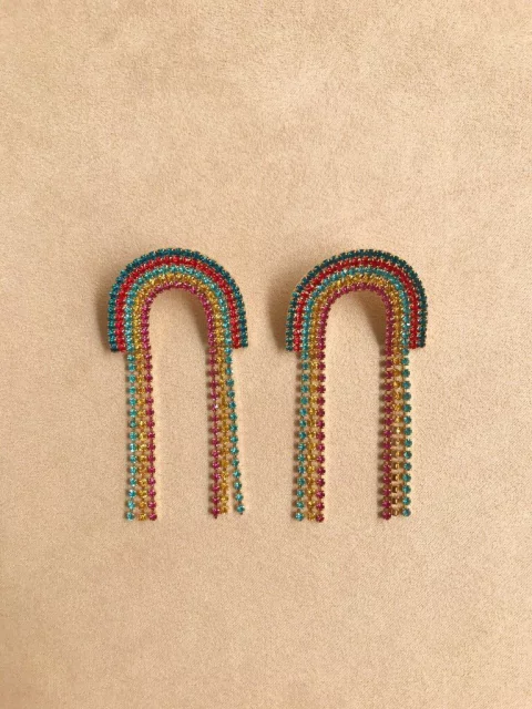 Brinco brilhos rainbow