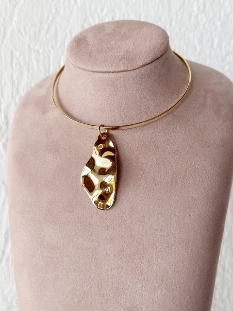 Choker aro gota martelada