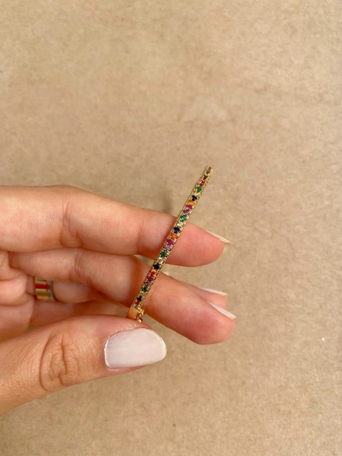 bracelete rainbow folheado a ouro 18k