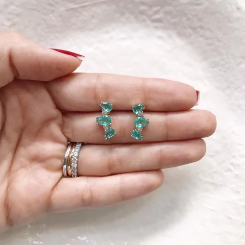 Ear cuff gotas turmalina