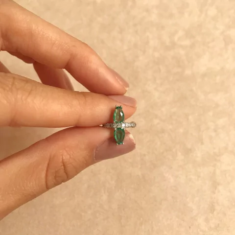 Piercing gota dupla turmalina