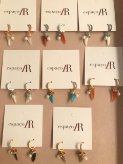 Mini argolinhas dentinho com pérolas